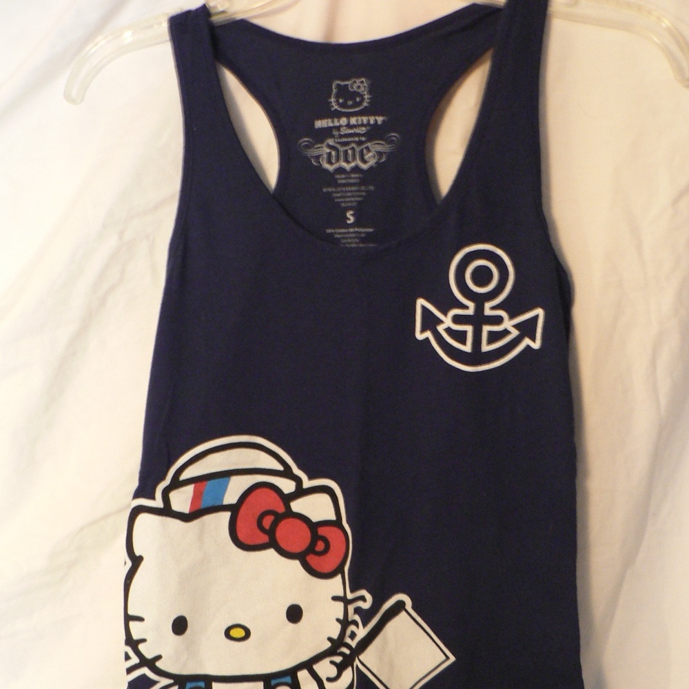 women's Hello Kitty tank top small dark blue